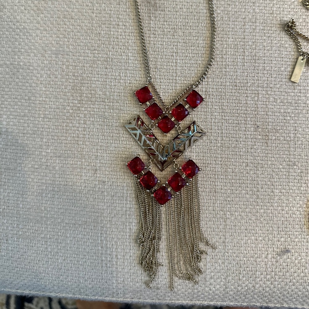 Kendra Scott fringe ruby necklace
